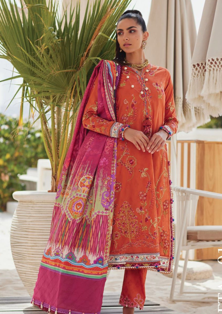 Farah Talib Aziz - Luxury Unstitched - FTA5601 - Rita Rust