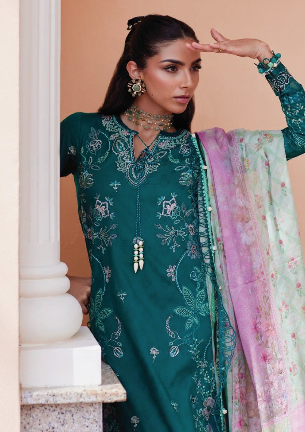 Farah Talib Aziz - Luxury Unstitched - FTA5604 - Eileen Emerald