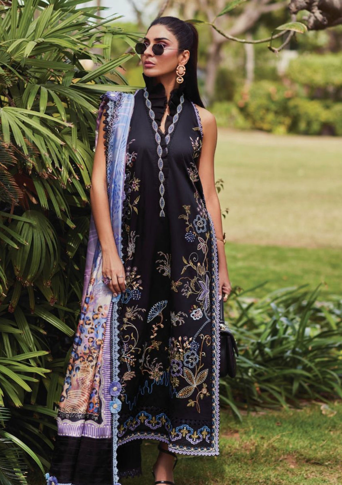 Farah Talib Aziz - Luxury Unstitched - FTA5605 - Belle Black