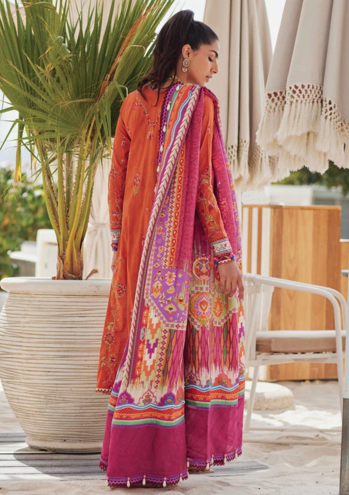 Farah Talib Aziz - Luxury Unstitched - FTA5601 - Rita Rust