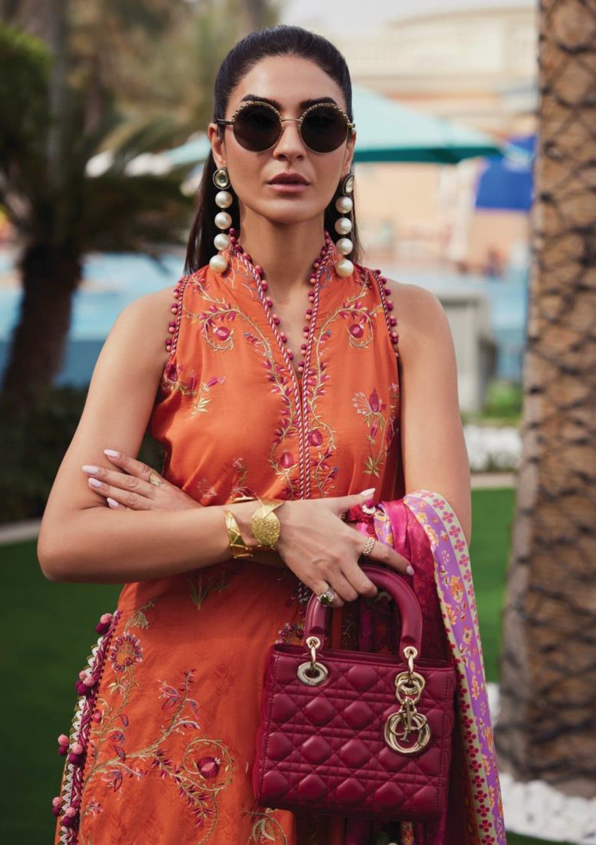 Farah Talib Aziz - Luxury Unstitched - FTA5601 - Rita Rust