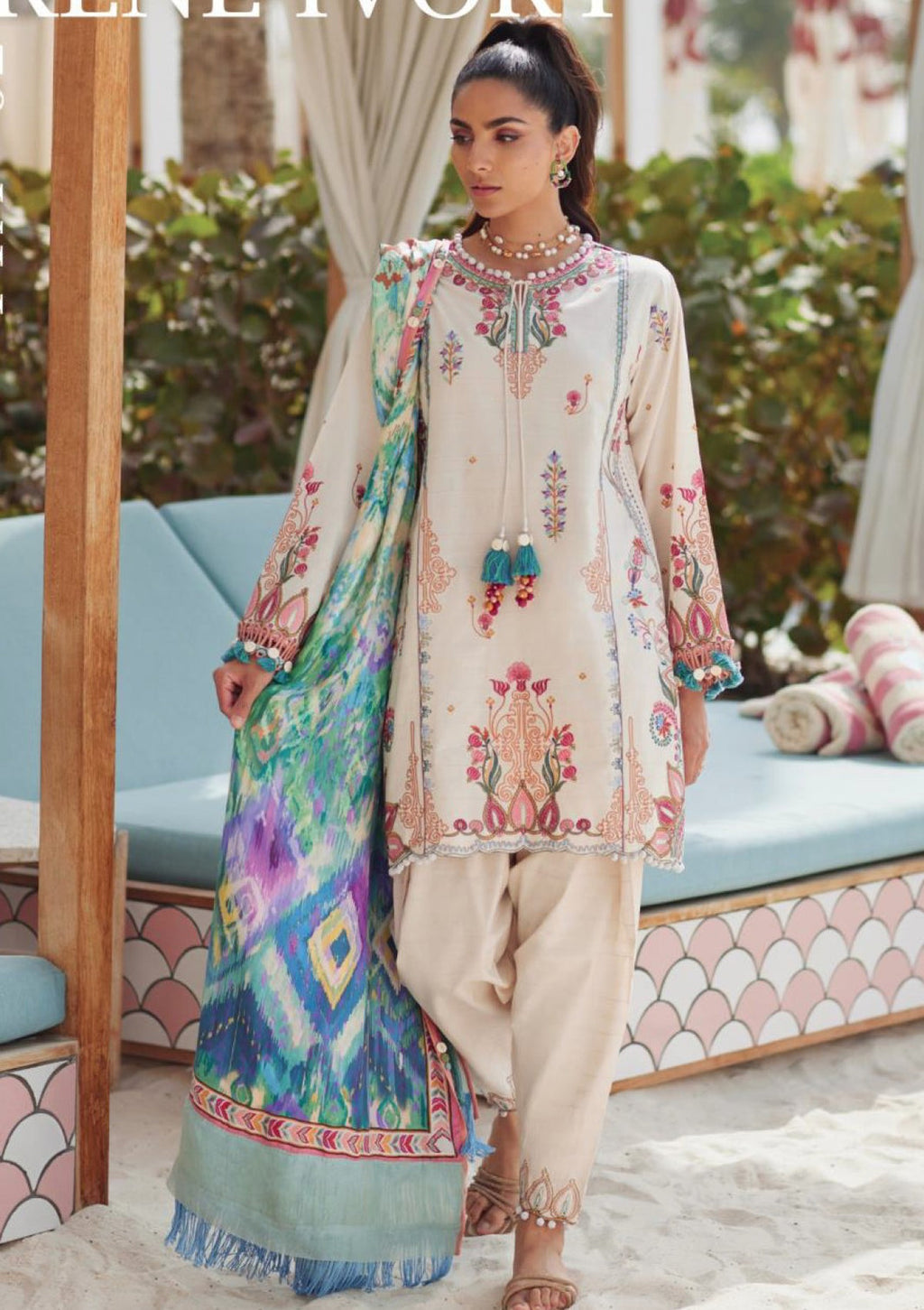 Farah Talib Aziz - Luxury Unstitched - FTA5602 - Irene Ivory