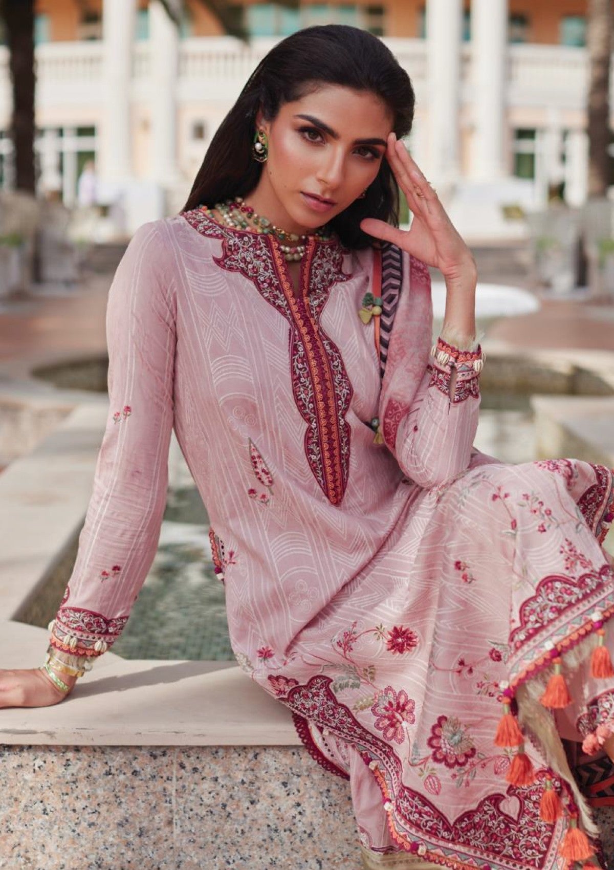 Farah Talib Aziz - Luxury Unstitched - FTL5603 - Prciscilla Pink