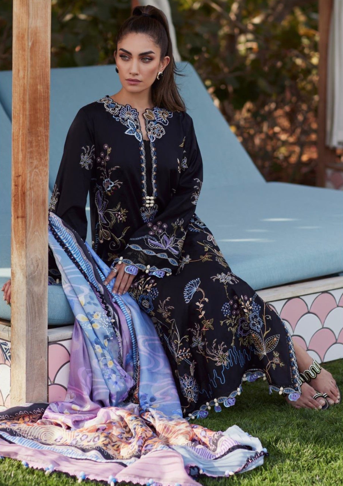 Farah Talib Aziz - Luxury Unstitched - FTA5605 - Belle Black