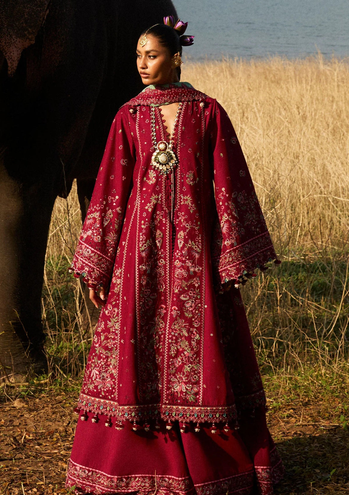 Hussain Rehar - Luxury Lawn 25 - Mahogany