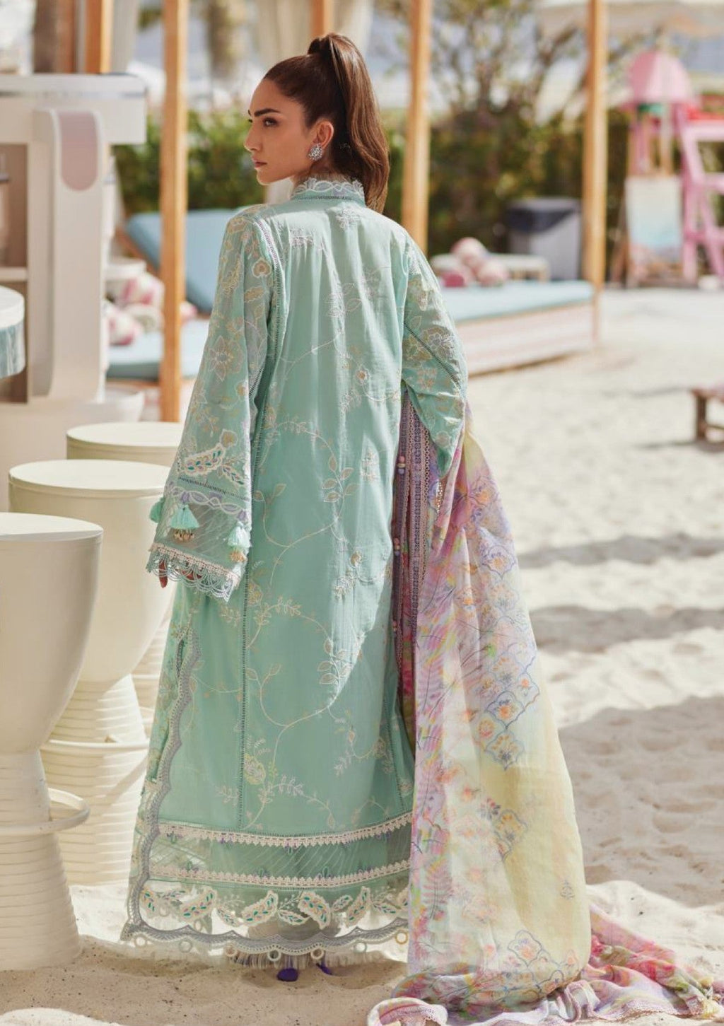 Farah Talib Aziz - Luxury Unstitched - FTA5607 - Alice Aqua