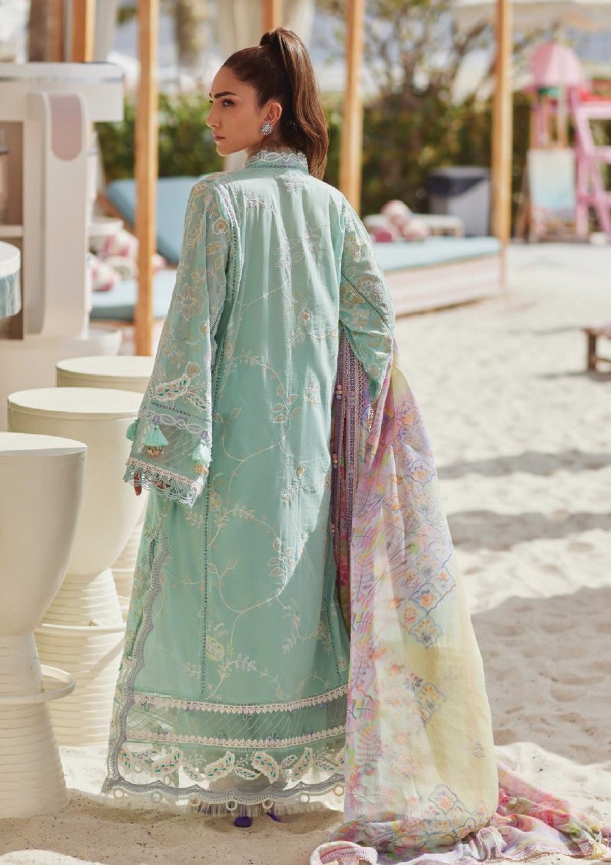 Farah Talib Aziz - Luxury Unstitched - FTA5607 - Alice Aqua