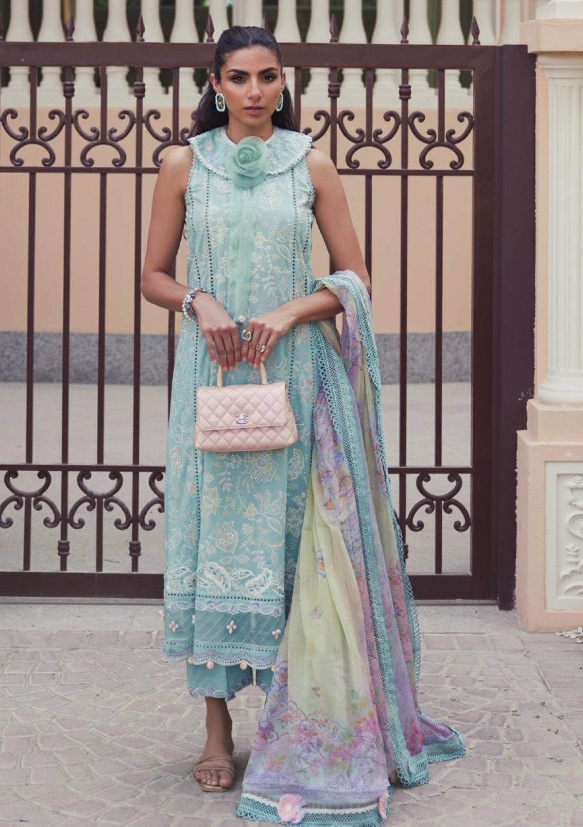 Farah Talib Aziz - Luxury Unstitched - FTA5607 - Alice Aqua