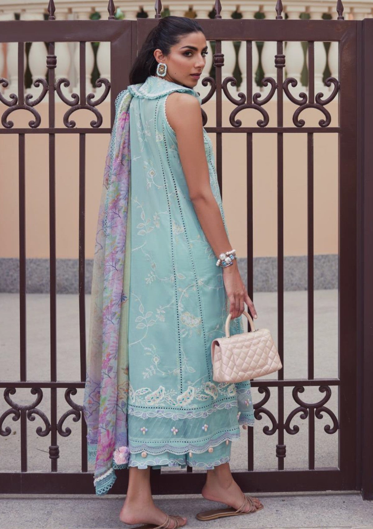 Farah Talib Aziz - Luxury Unstitched - FTA5607 - Alice Aqua