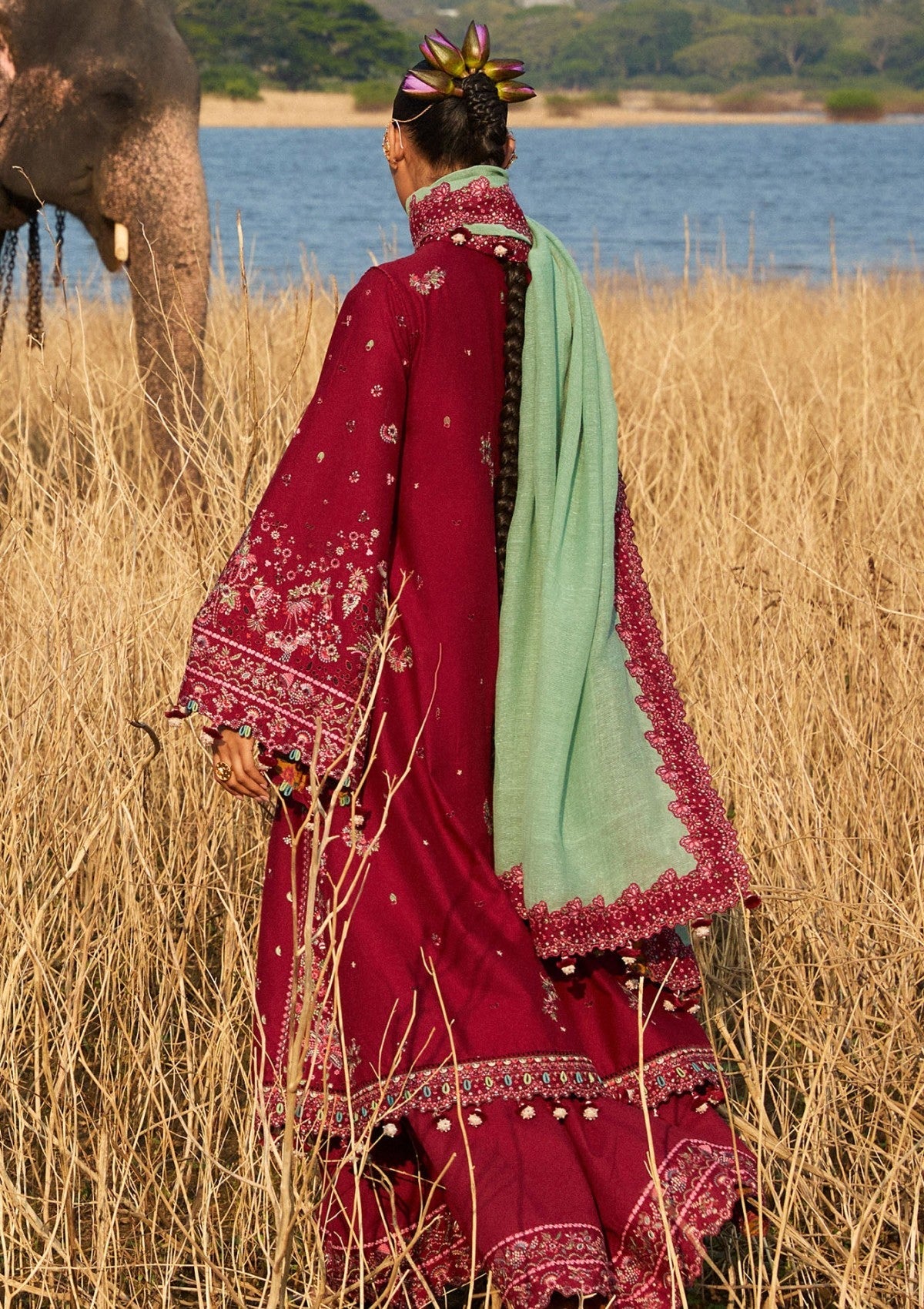 Hussain Rehar - Luxury Lawn 25 - Mahogany